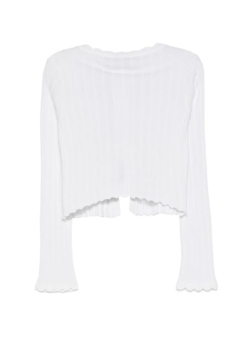 Cardigan bambina Twinset bianco in maglia TWINSET Kids | 261GB301100526